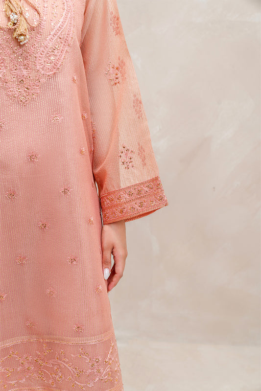 2 PIECE EMBROIDERED ORGANZA BADLA SUIT (LUXURY-PRET)