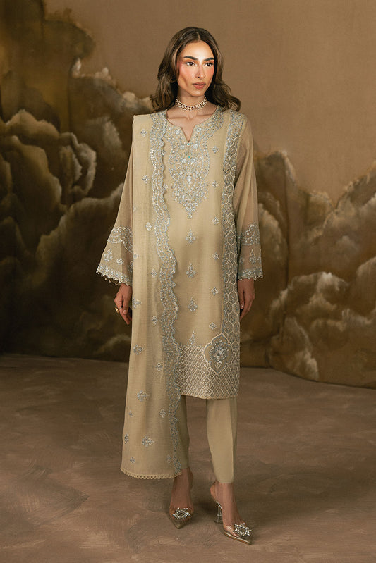 3 PIECE EMBROIDERED COTTON VISCOSE SUIT (LUXURY-PRET)