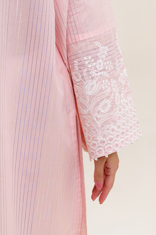 EMBROIDERED COTTON BADLA SHIRT (PRET)