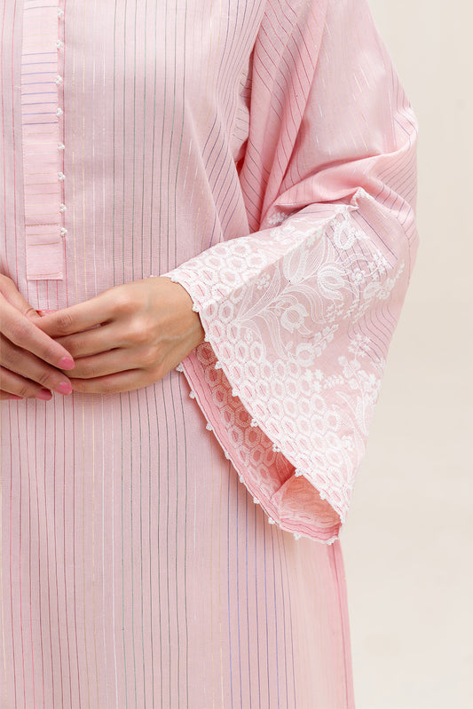 EMBROIDERED COTTON BADLA SHIRT (PRET)