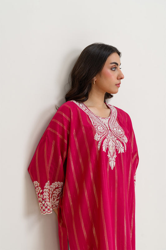 EMBROIDERED COTTON BADLA SHIRT (PRET)