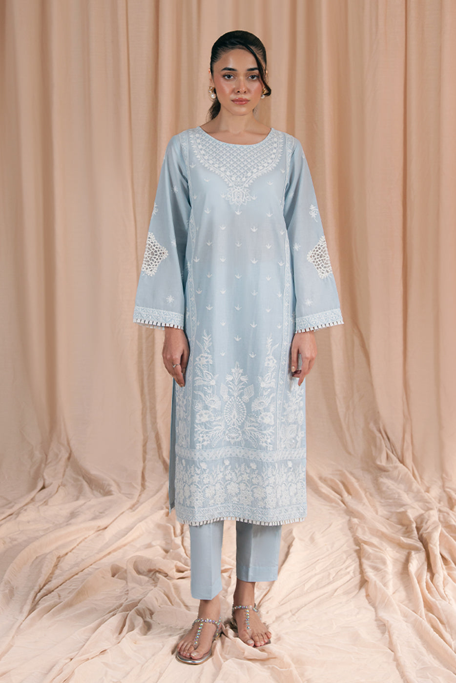 2 PIECE EMBROIDERED LAWN SUIT (PRET)