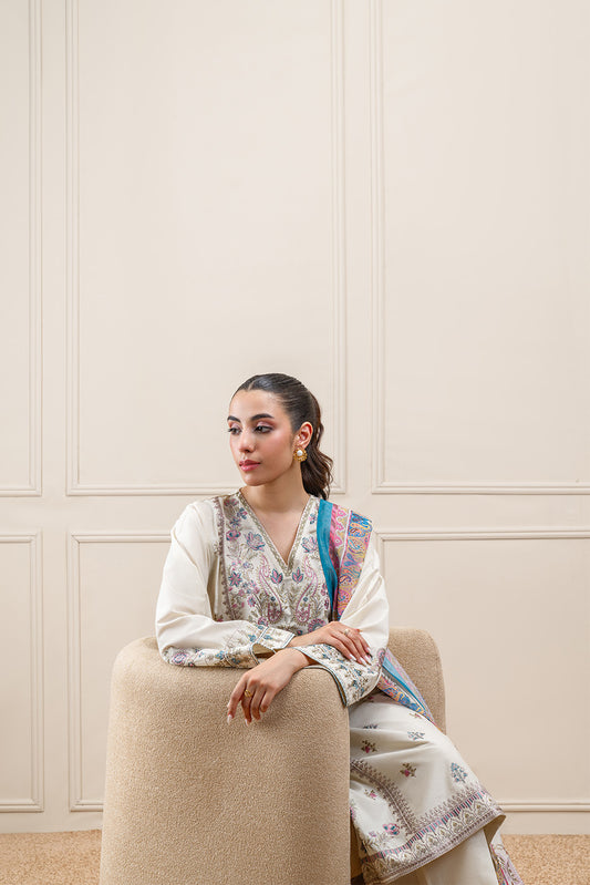 3 PIECE EMBROIDERED MISSOURI SUIT (PRET)