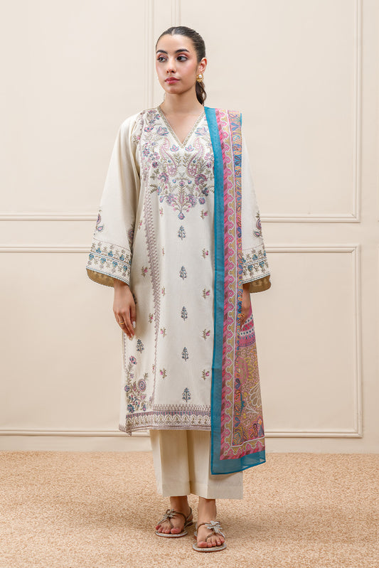 3 PIECE EMBROIDERED MISSOURI SUIT (PRET)