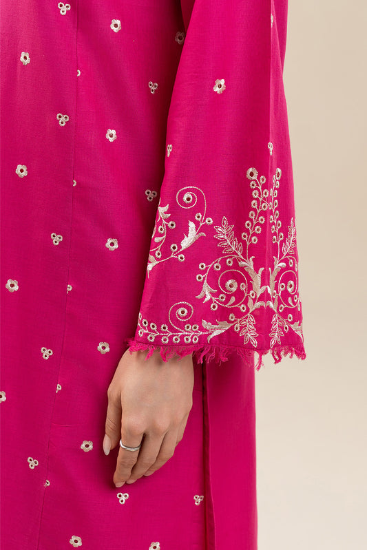 2 PIECE EMBROIDERED COTTON VISCOSE SUIT (PRET)