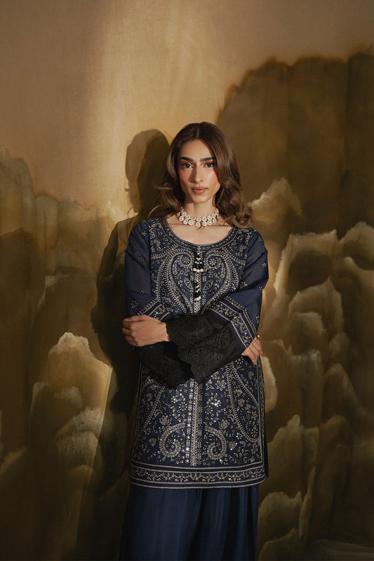 2 PIECE EMBROIDERED COTTON VISCOSE SUIT (LUXURY-PRET)