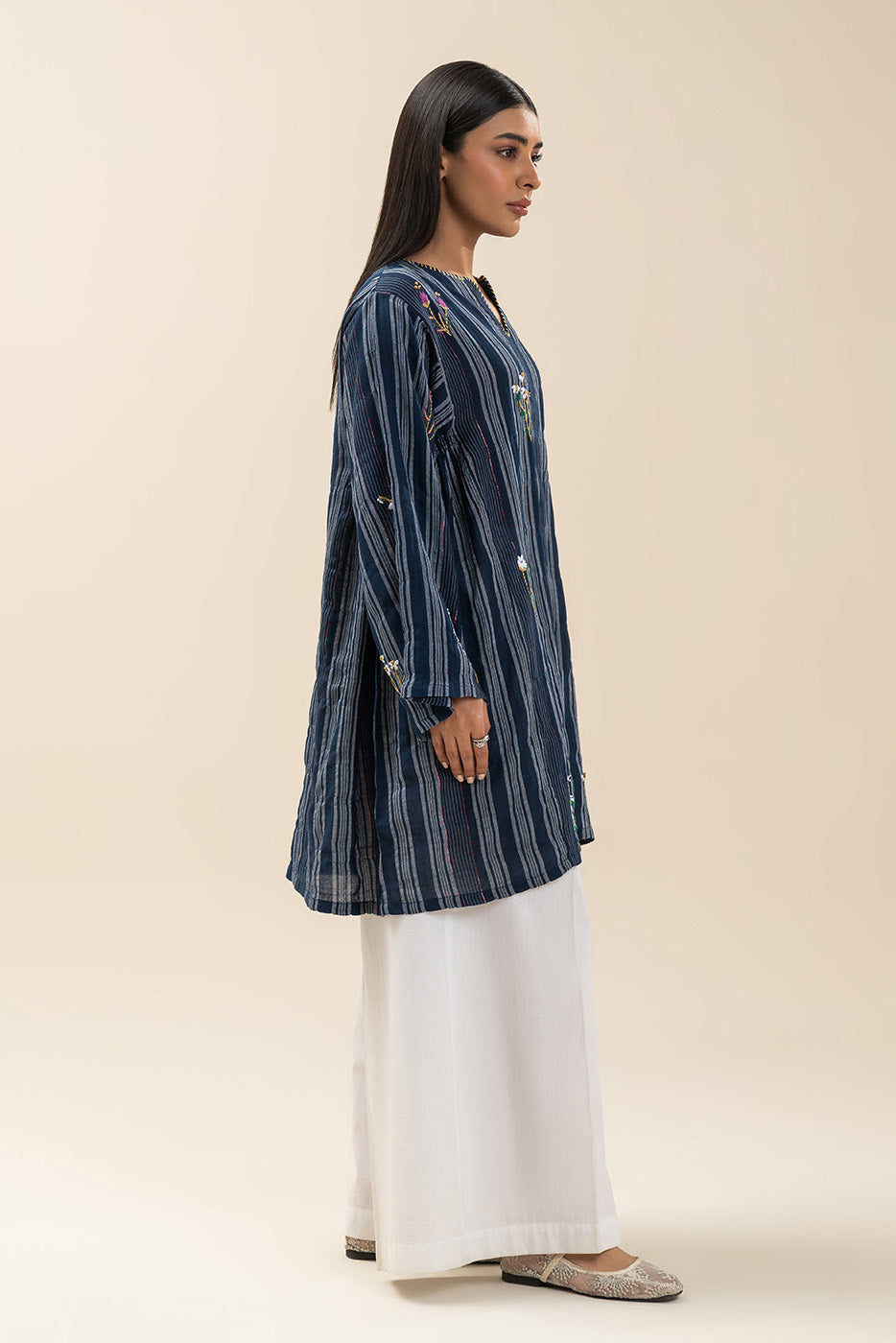 EMBROIDERED YARN DYED SHIRT (PRET)