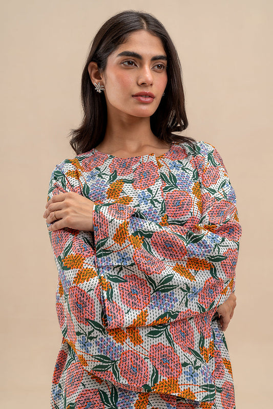 2 PIECE PRINTED VISCOSE SUIT (PRET)
