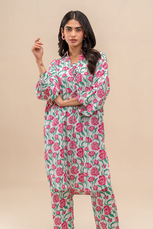 2 PIECE PRINTED VISCOSE SUIT (PRET)