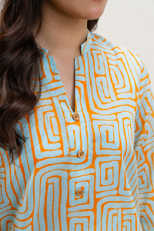 PRINTED LAWN SHIRT (PRET)