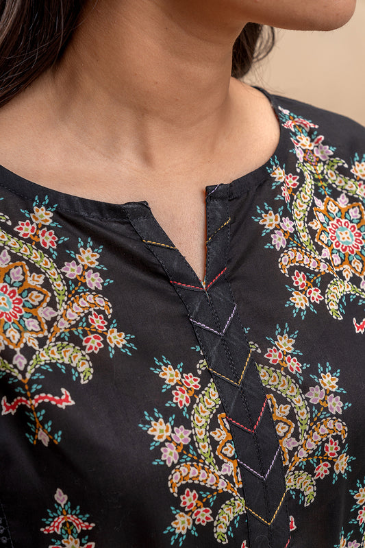 3 PIECE EMBROIDERED LAWN SUIT-MIDNIGHT GLOOM (UNSTITCHED)