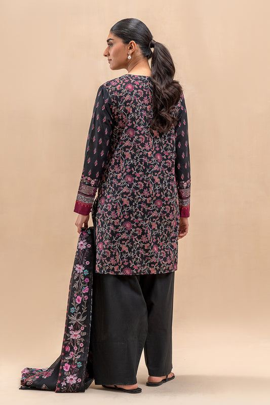 3 PIECE PRINTED LAWN SUIT-ETHNIC BLOOM (UNSTITCHED)