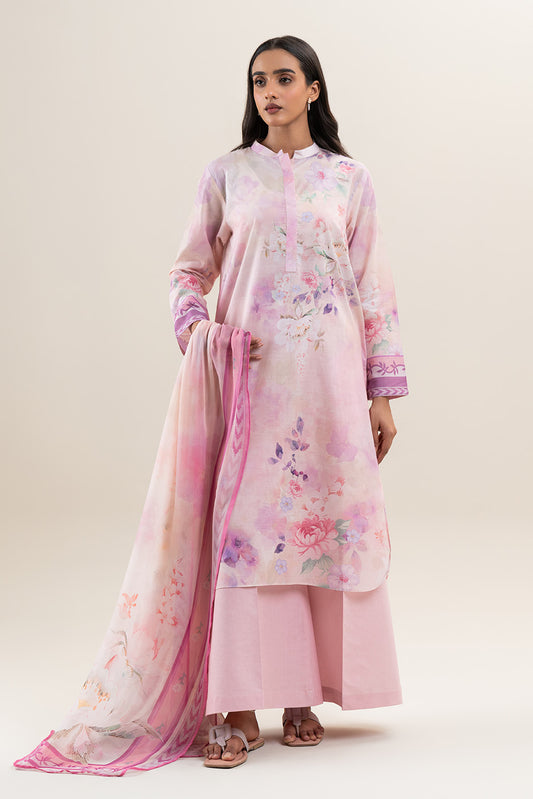 3 PIECE PRINTED LAWN SUIT-FLORAL HAZE (UNSTITCHED)