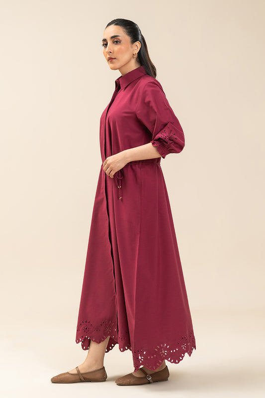 EMBROIDERED YARN DYED DRESS (FLOW)