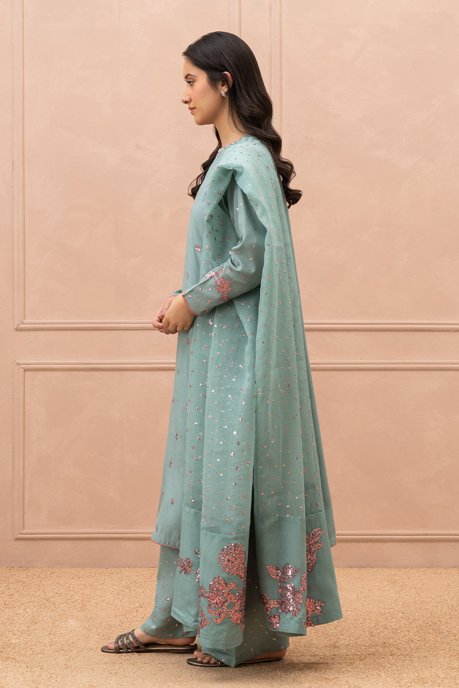 3 PIECE EMBROIDERED RAW SILK SUIT (LUXURY PRET)