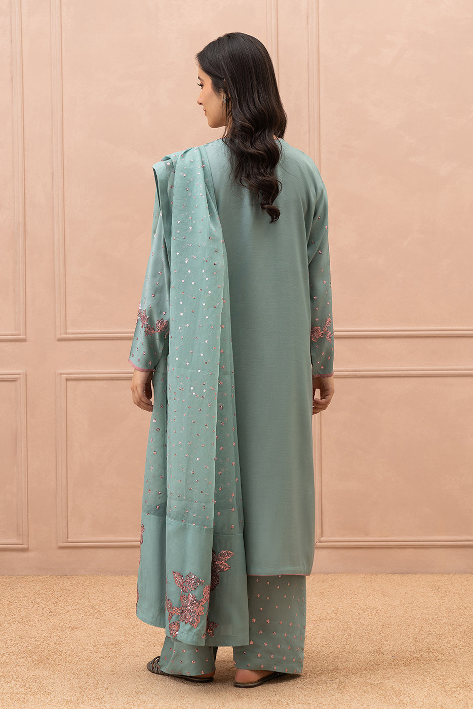 3 PIECE EMBROIDERED RAW SILK SUIT (LUXURY PRET)