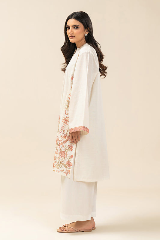 EMBROIDERED SLUB SHIRT (PRET)