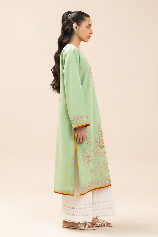 EMBROIDERED SLUB SHIRT (PRET)