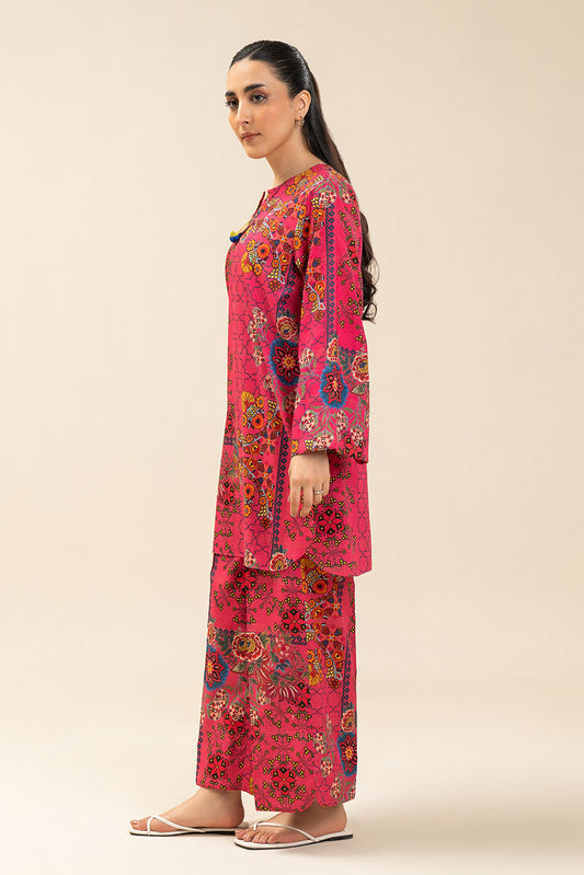 2 PIECE PRINTED LUREX LAWN SUIT (PRET)