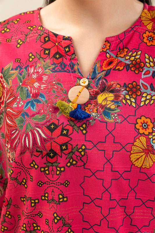 2 PIECE PRINTED LUREX LAWN SUIT (PRET)