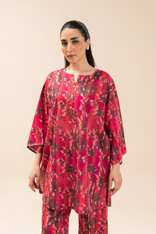 2 PIECE PRINTED  LUREX LAWN SUIT (PRET)