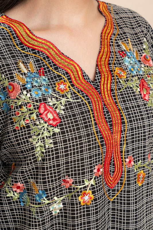 2 PIECE EMBROIDERED DORIA SUIT (PRET)