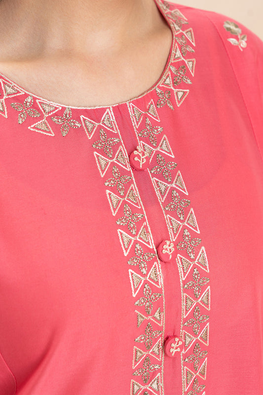 2 PIECE EMBROIDERED LAWN SUIT (PRET)