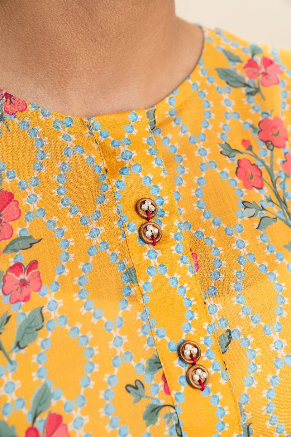 PRINTED  TWO WAY SLUB SHIRT (PRET)