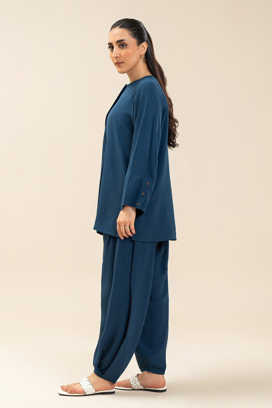 BASIC YARN DYED CO-ORD SET (FLOW)