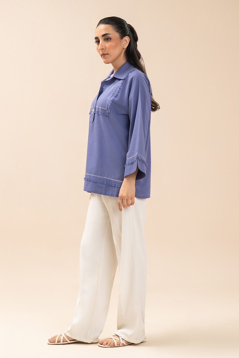 SOLID TWO WAY SLUB TOP(FLOW)