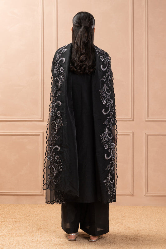 2 PIECE EMBROIDERED PAPER COTTON SUIT (LUXURY PRET)
