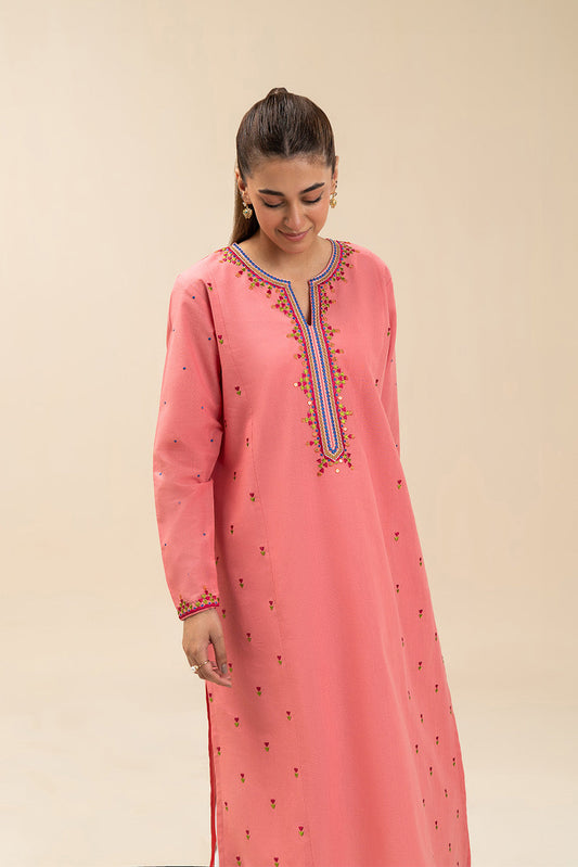EMBROIDERED SLUB SHIRT (PRET)