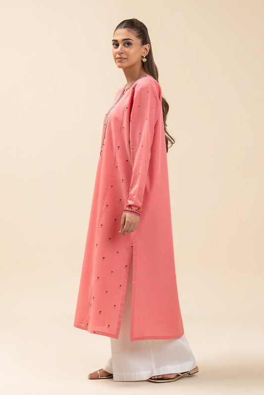EMBROIDERED SLUB SHIRT (PRET)