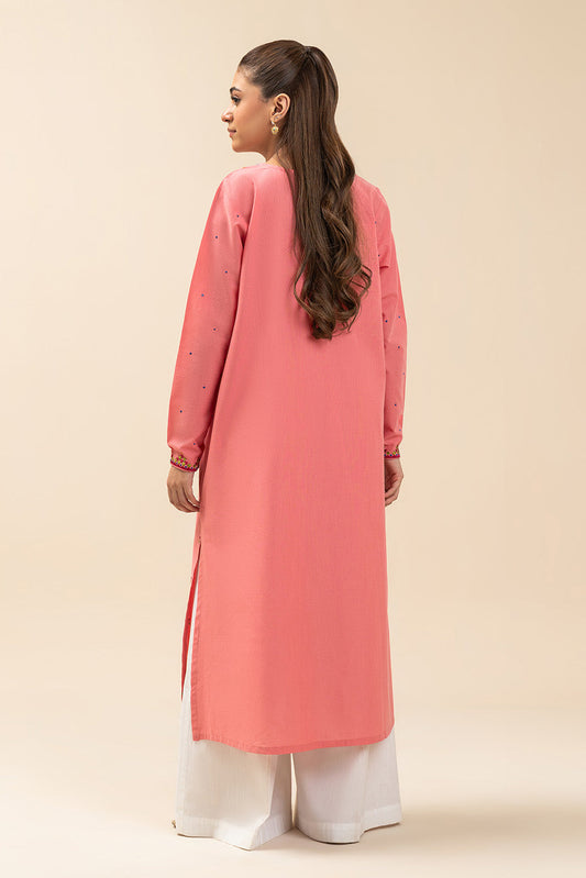 EMBROIDERED SLUB SHIRT (PRET)