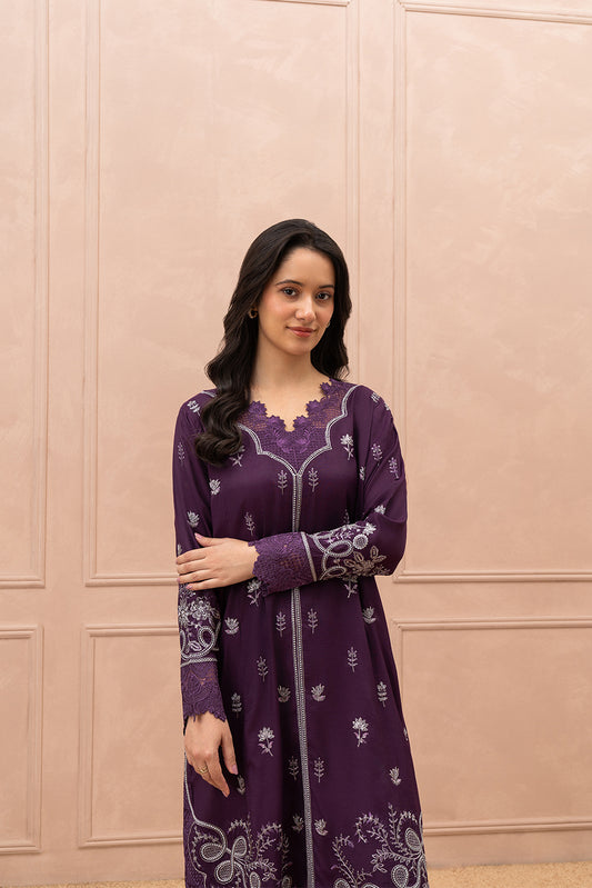 2 PIECE EMBROIDERED RAW SILK SUIT (LUXURY PRET)