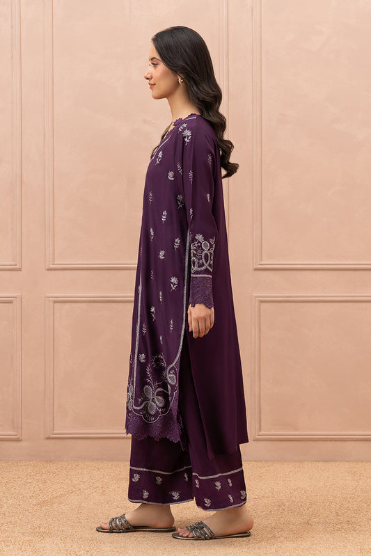 2 PIECE EMBROIDERED RAW SILK SUIT (LUXURY PRET)