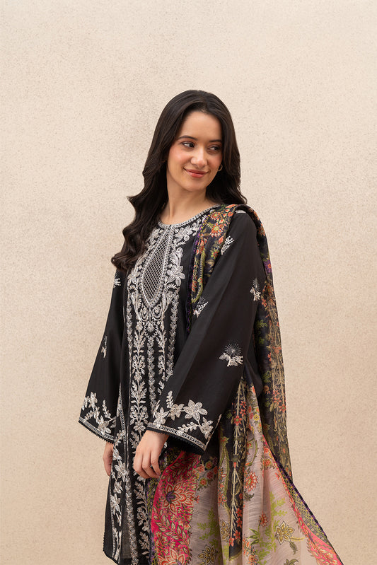 3 PIECE EMBROIDERED LAWN SUIT (PRET)