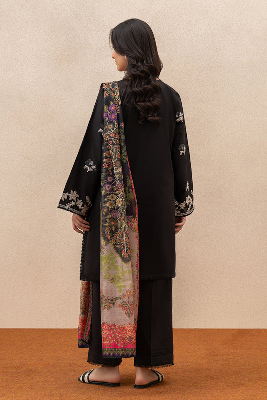 3 PIECE EMBROIDERED LAWN SUIT (PRET)
