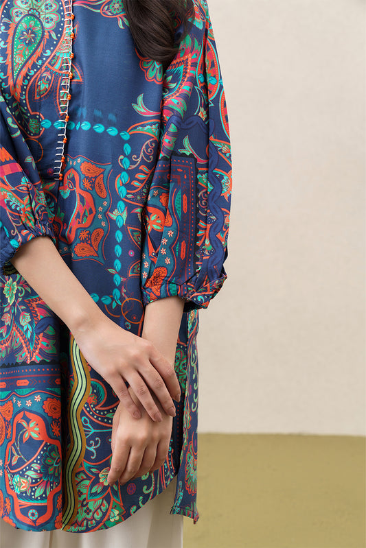 PRINTED TWO WAY SLUB SHIRT (PRET)