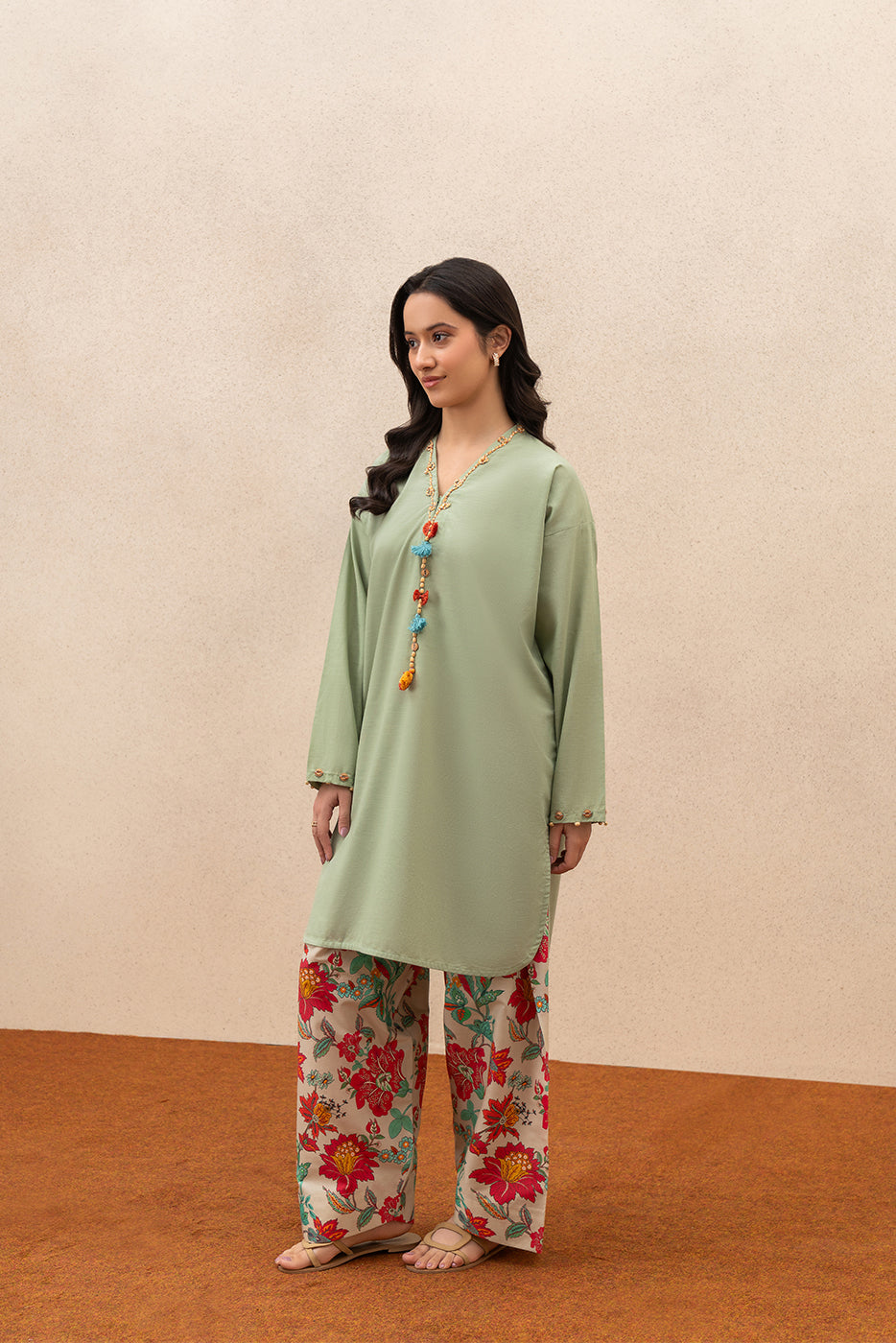 2 PIECE SOLID SLUB LAWN SUIT (PRET)