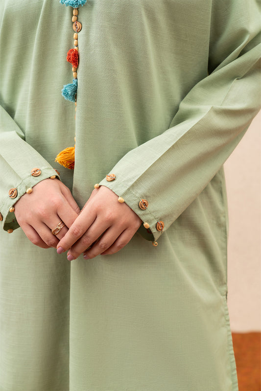 2 PIECE SOLID SLUB LAWN SUIT (PRET)