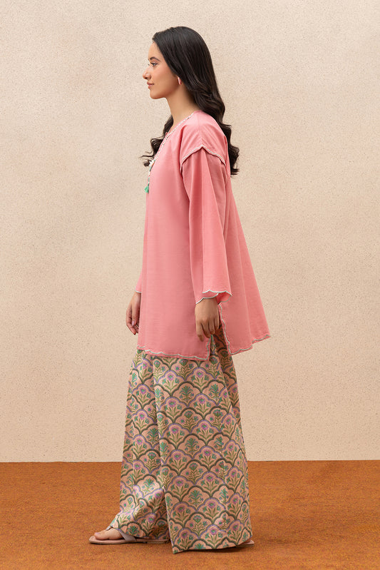2 PIECE SOLID SLUB LAWN SUIT (PRET)