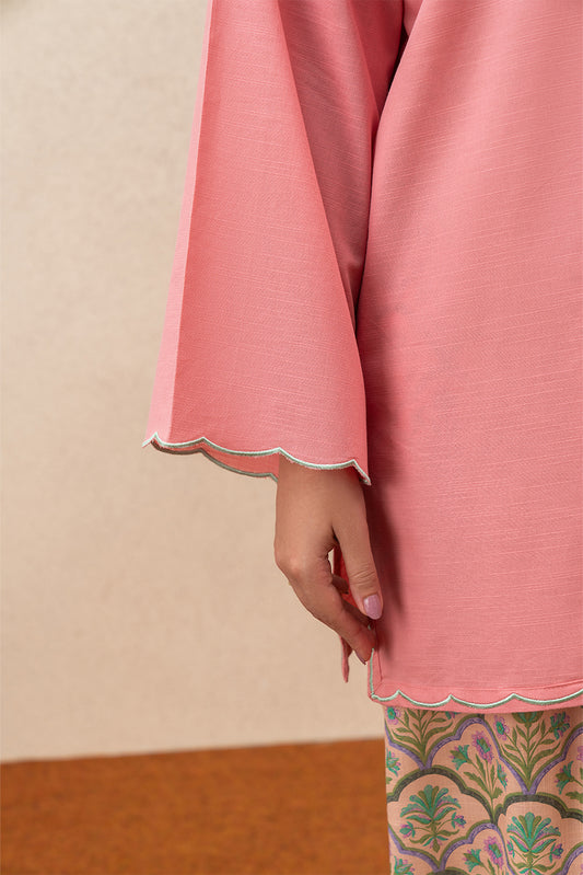 2 PIECE SOLID SLUB LAWN SUIT (PRET)