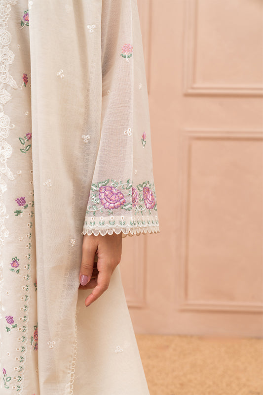 3 PIECE EMBROIDERED PAPER COTTON SUIT (HIGH CASUAL)