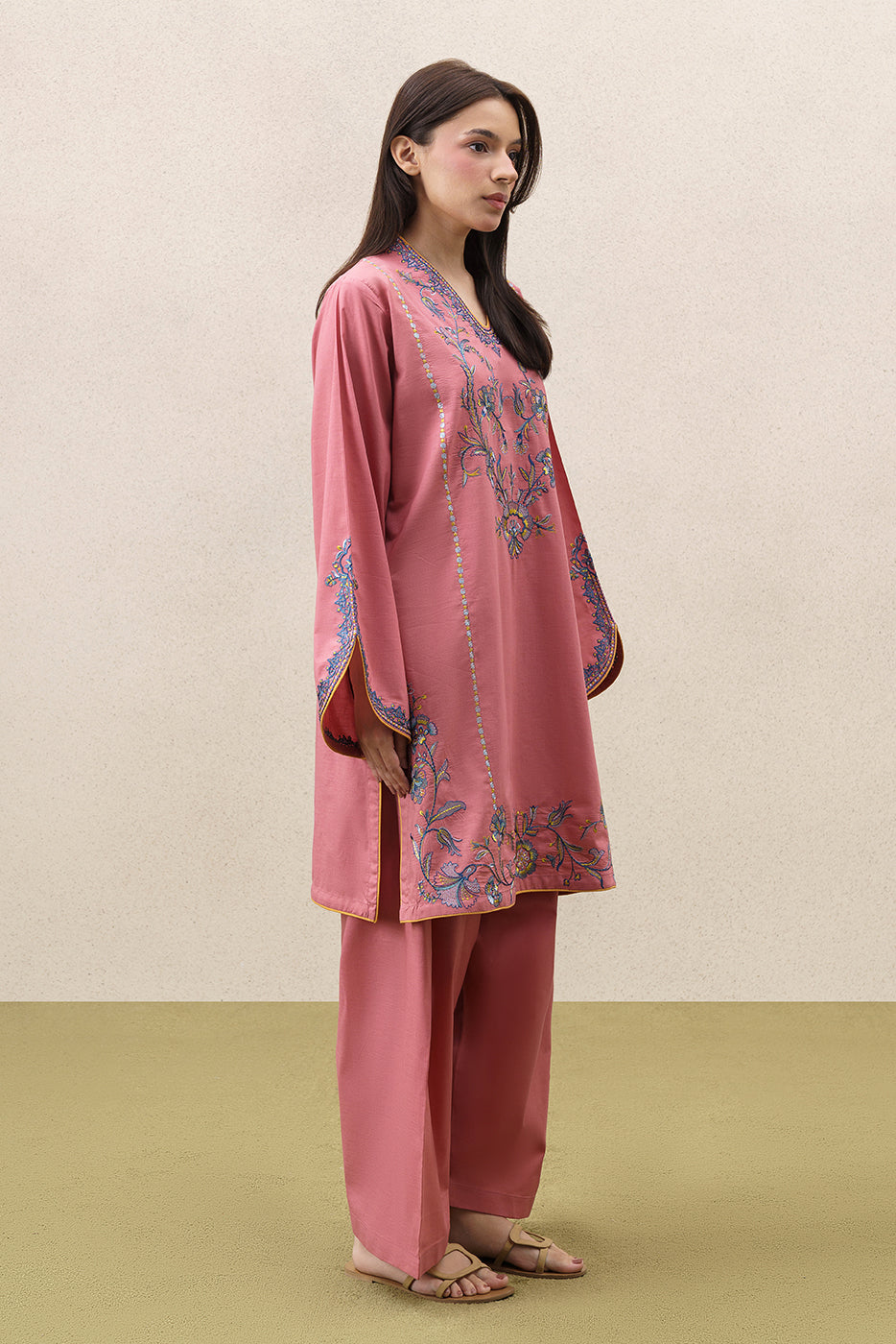 2 PIECE EMBROIDERED LAWN SUIT (PRET)