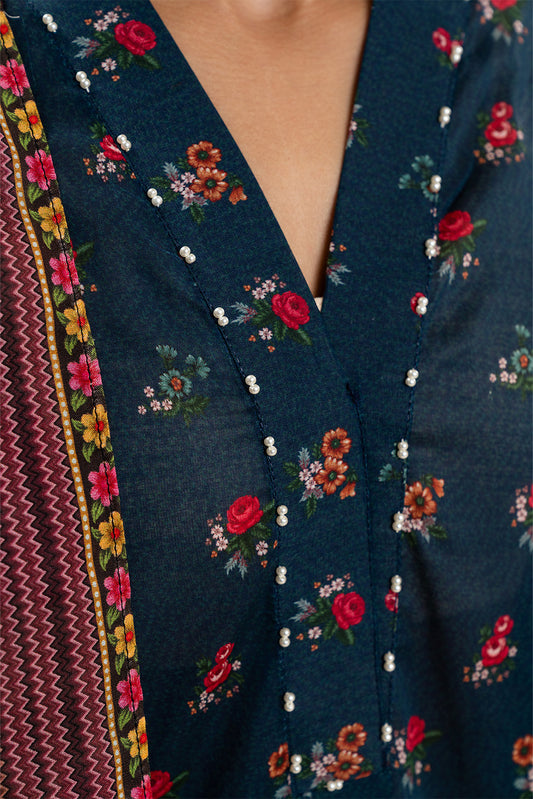 3 PIECE PRINTED LAWN SUIT-FLORAL SAGA (UNSTITCHED)