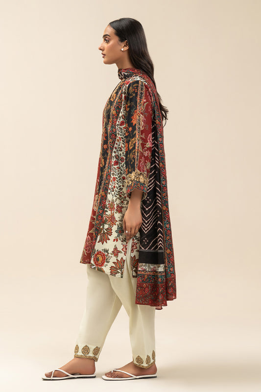3 PIECE EMBROIDERED LAWN SUIT-NEW HERITAGE (UNSTITCHED)