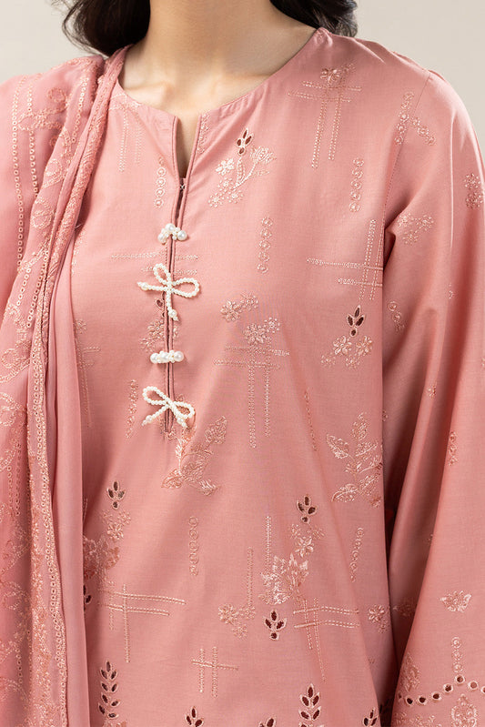 3 PIECE EMBROIDERED LAWN SUIT (LUXURY PRET)
