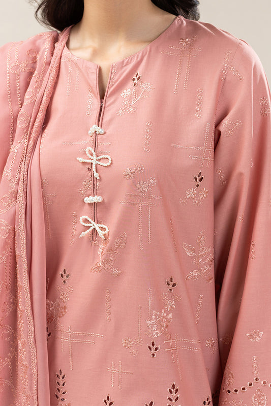 3 PIECE EMBROIDERED LAWN SUIT (LUXURY PRET)