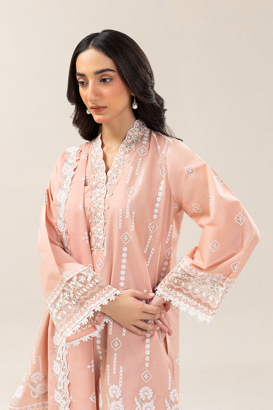 3 PIECE EMBROIDERED LAWN SUIT (LUXURY PRET)